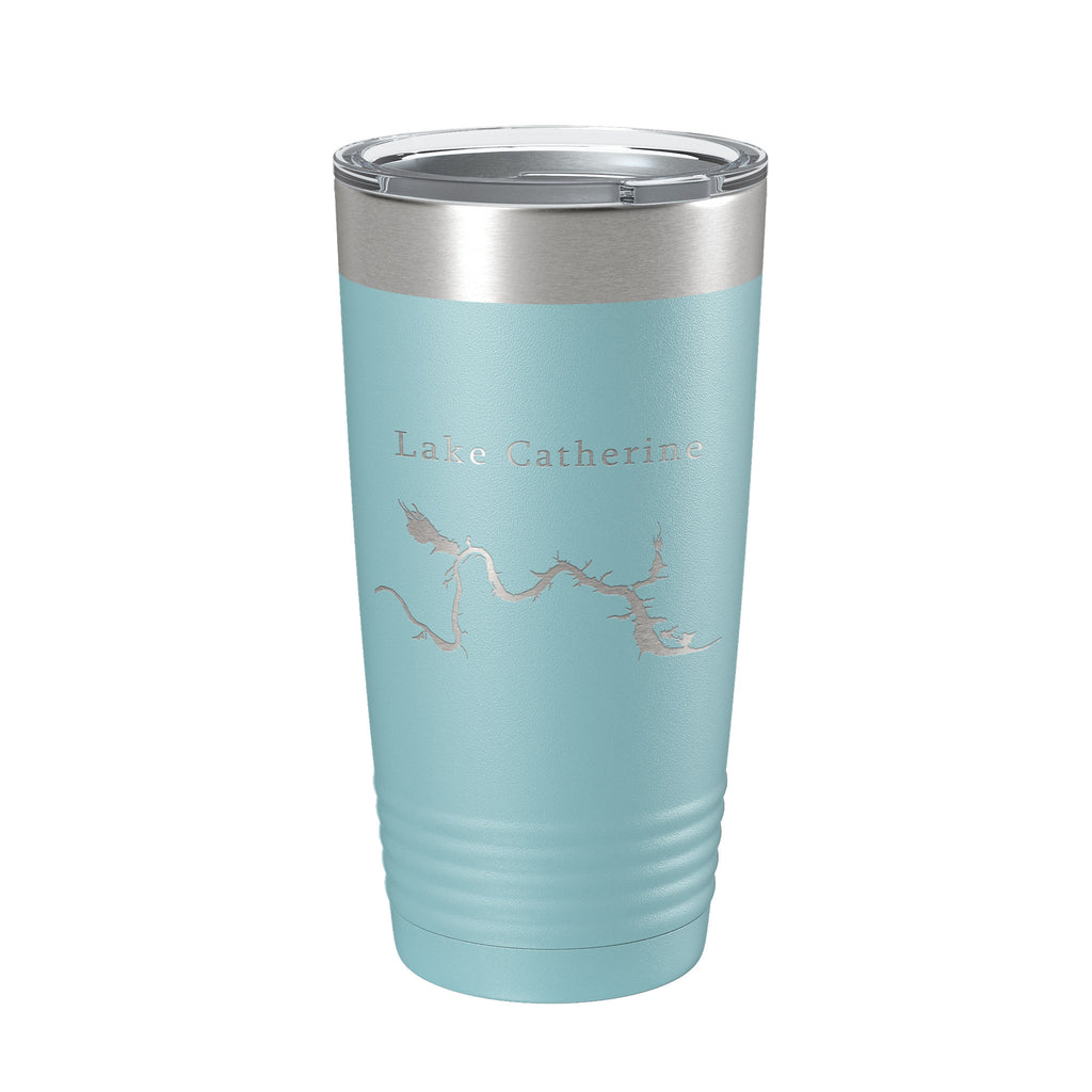 Lake Catherine Map Tumbler Travel Mug Insulated Laser Engraved Coffee Cup Arkansas 20 oz