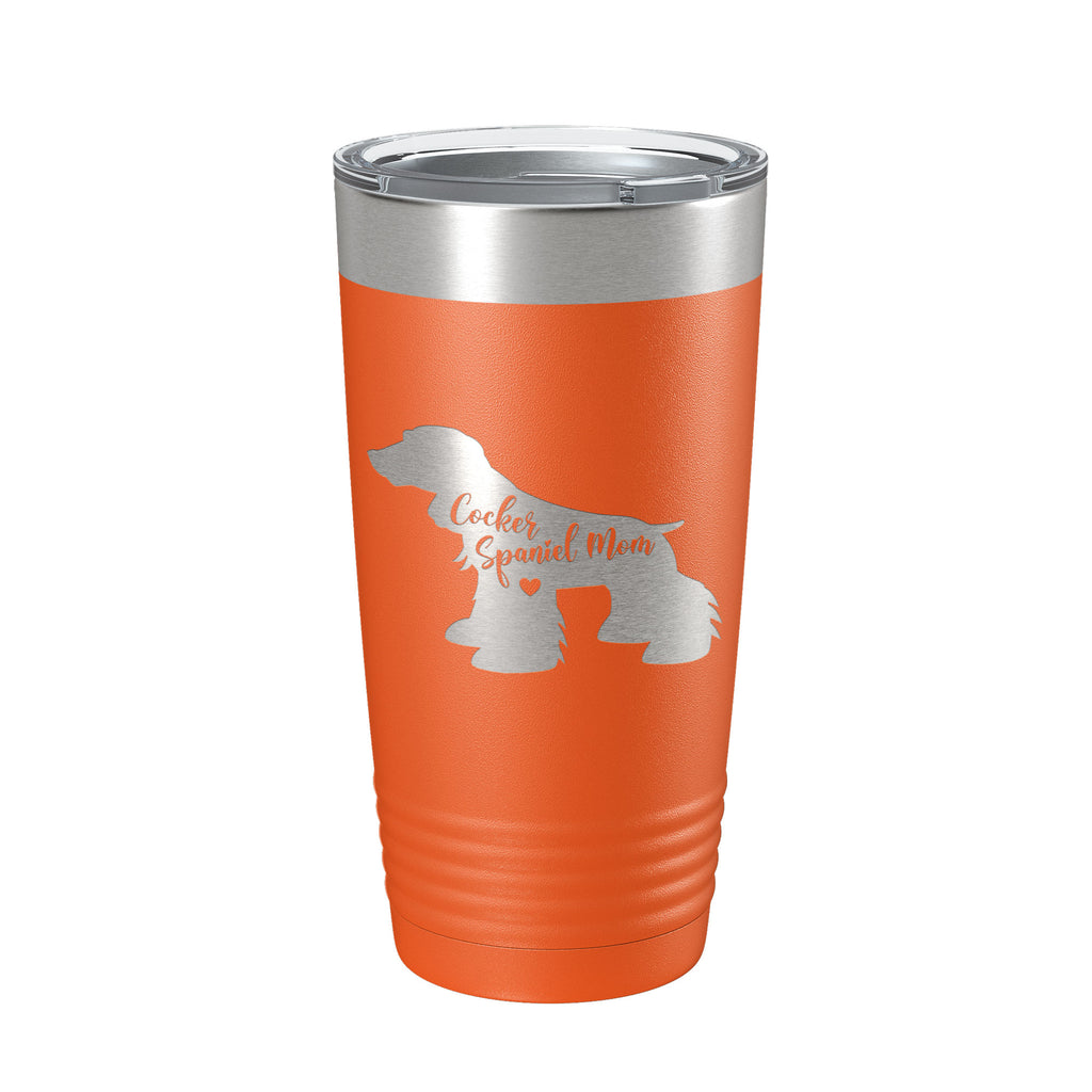 Cocker Spaniel Mom Tumbler Dog Travel Mug Gift Insulated Laser Engraved Coffee Cup 20 oz