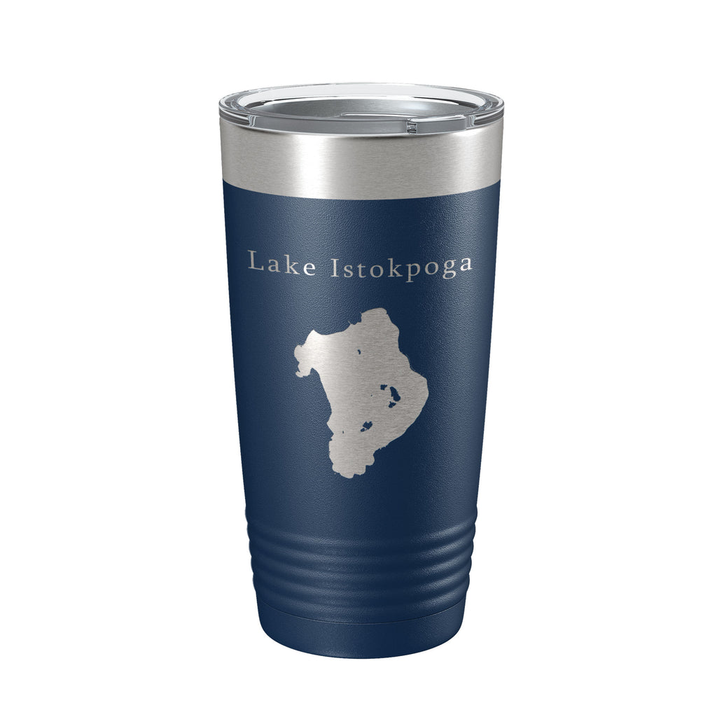 Lake Istokpoga Map Tumbler Travel Mug Insulated Laser Engraved Coffee Cup Florida 20 oz
