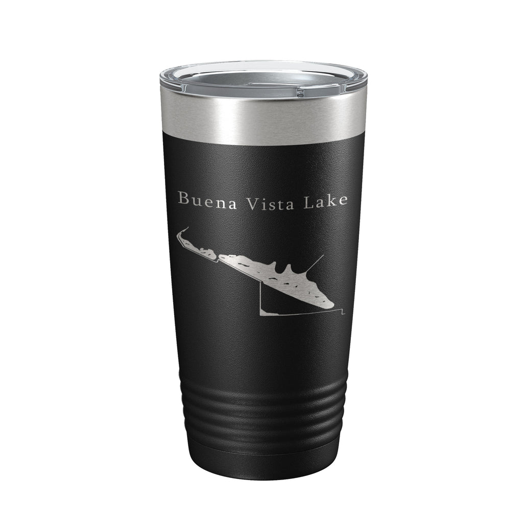 Buena Vista Lake Map Tumbler Travel Mug Insulated Laser Engraved Coffee Cup California 20 oz