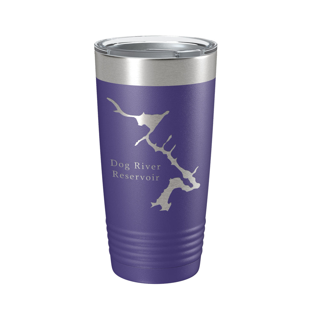 Dog River Reservoir Tumbler Lake Map Travel Mug Insulated Laser Engraved Coffee Cup Chattahoochee Douglasville Georgia 20 oz