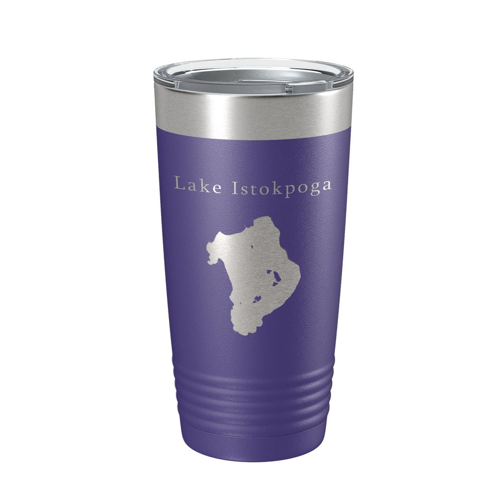Lake Istokpoga Map Tumbler Travel Mug Insulated Laser Engraved Coffee Cup Florida 20 oz