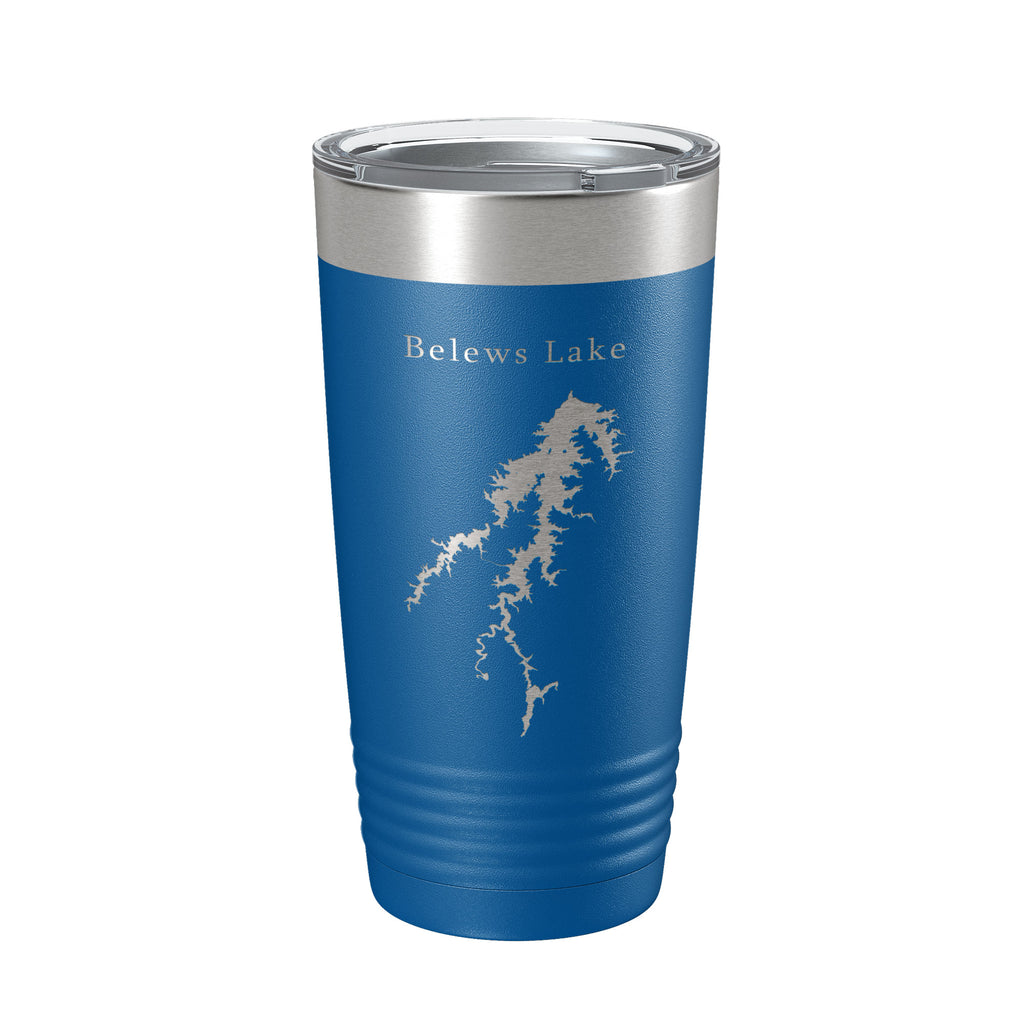 Belews Lake Map Tumbler Travel Mug Insulated Laser Engraved Coffee Cup North Carolina 20 oz