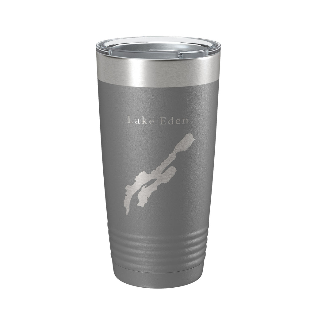 Lake Eden Map Tumbler Travel Mug Insulated Laser Engraved Coffee Cup Vermont 20 oz