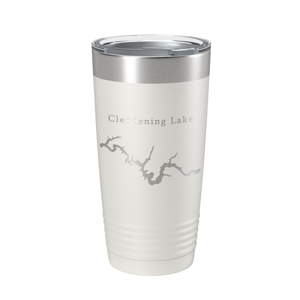 Clendening Lake Map Tumbler Travel Mug Insulated Laser Engraved Coffee Cup Ohio 20 oz