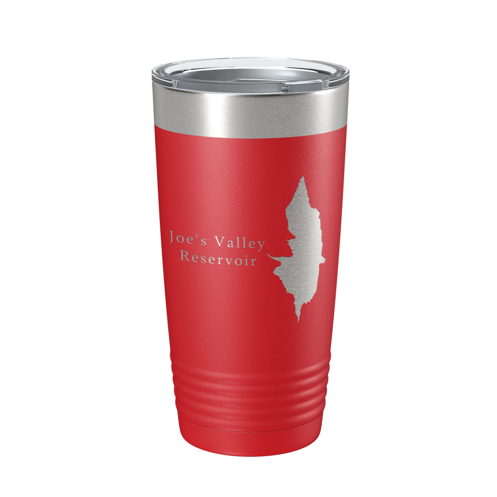 Joe's Valley Reservoir Tumbler Lake Map Travel Mug Insulated Laser Engraved Coffee Cup Utah 20 oz