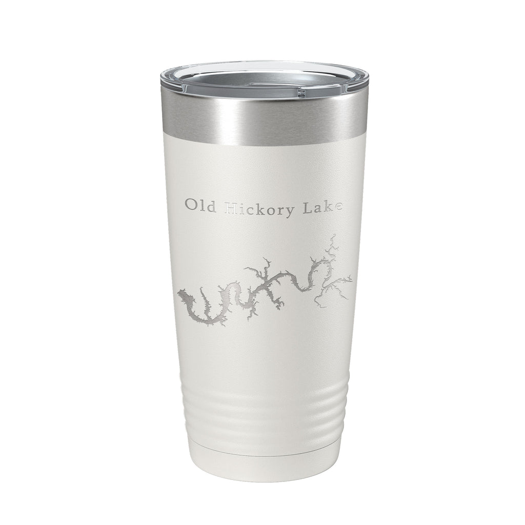 Old Hickory Lake Map Tumbler Travel Mug Insulated Laser Engraved Coffee Cup Tennessee 20 oz