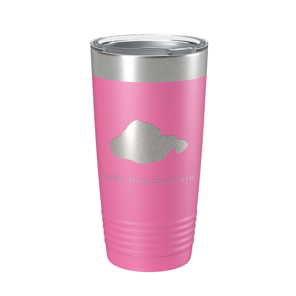 Lake Pontchartrain Map Tumbler Travel Mug Insulated Laser Engraved Coffee Cup New Orleans, Louisiana 20 oz