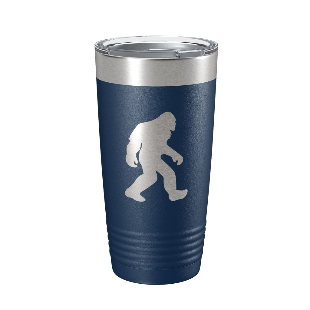 Bigfoot Tumbler Sasquatch Travel Mug Insulated Laser Engraved Coffee Cup Outdoorsman Gift Bigfoot Shadow Yeti Silhouette 20 oz