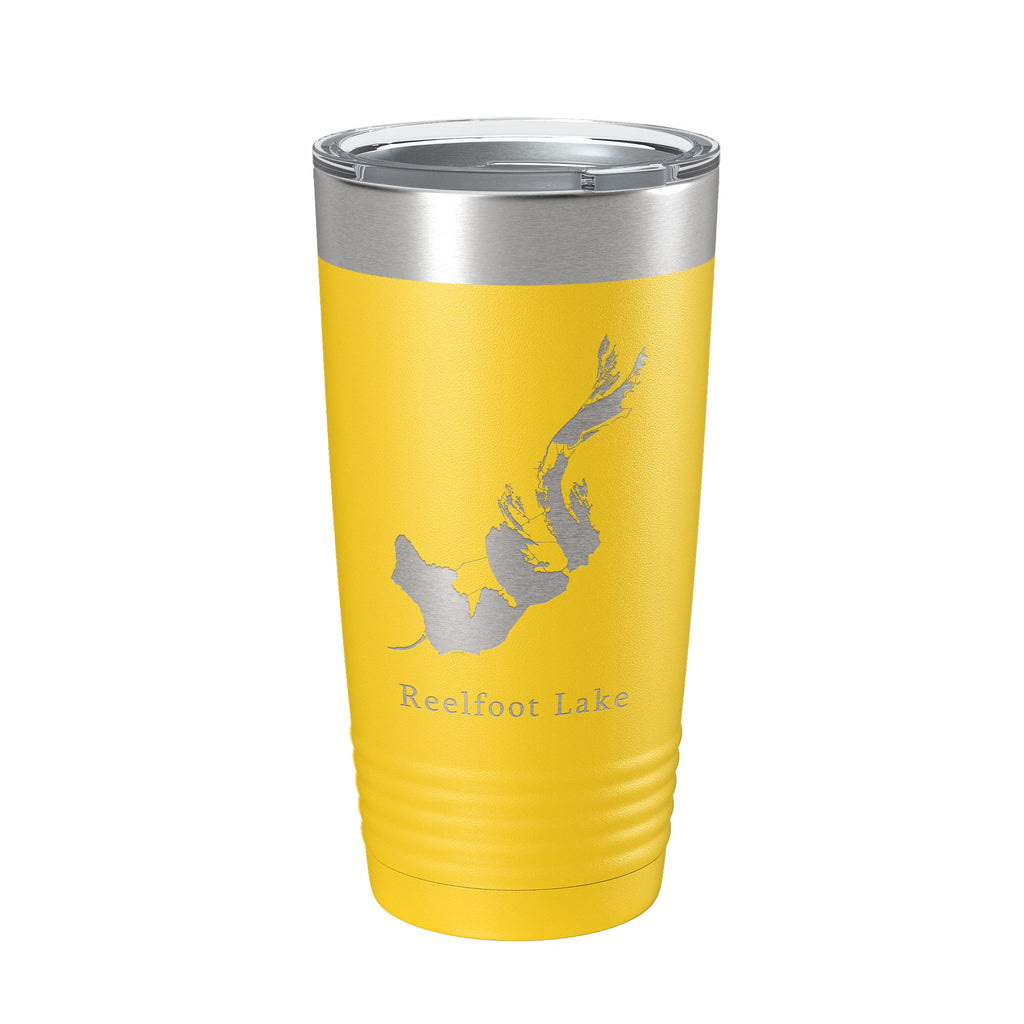 Reelfoot Lake Map Tumbler Travel Mug Insulated Laser Engraved Coffee Cup Tennessee Kentucky 20 oz