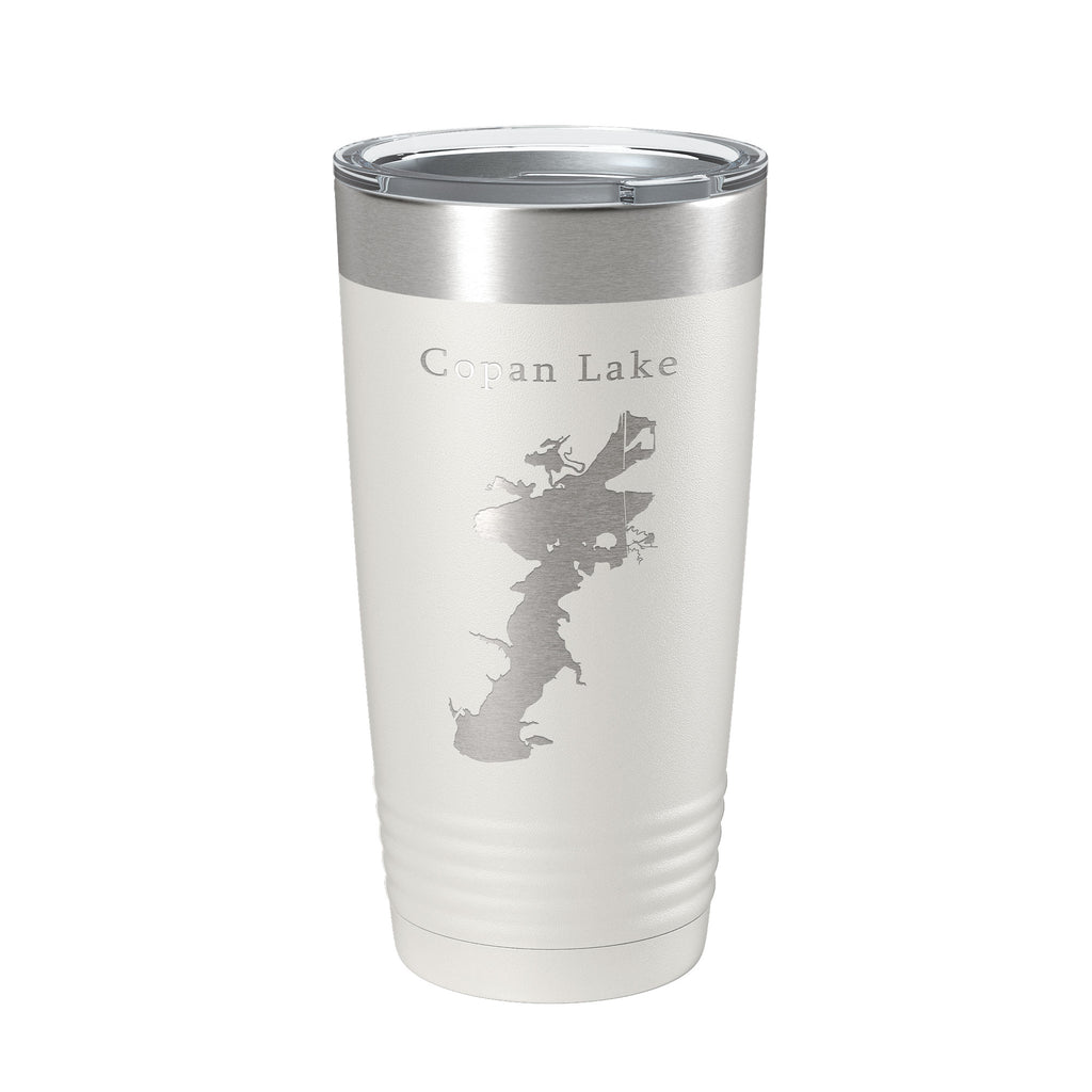 Copan Lake Map Tumbler Travel Mug Insulated Laser Engraved Coffee Cup Oklahoma 20 oz