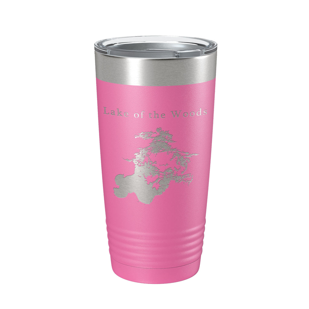 Lake of the Woods Map Tumbler Travel Mug Insulated Laser Engraved Coffee Cup Minnesota 20 oz