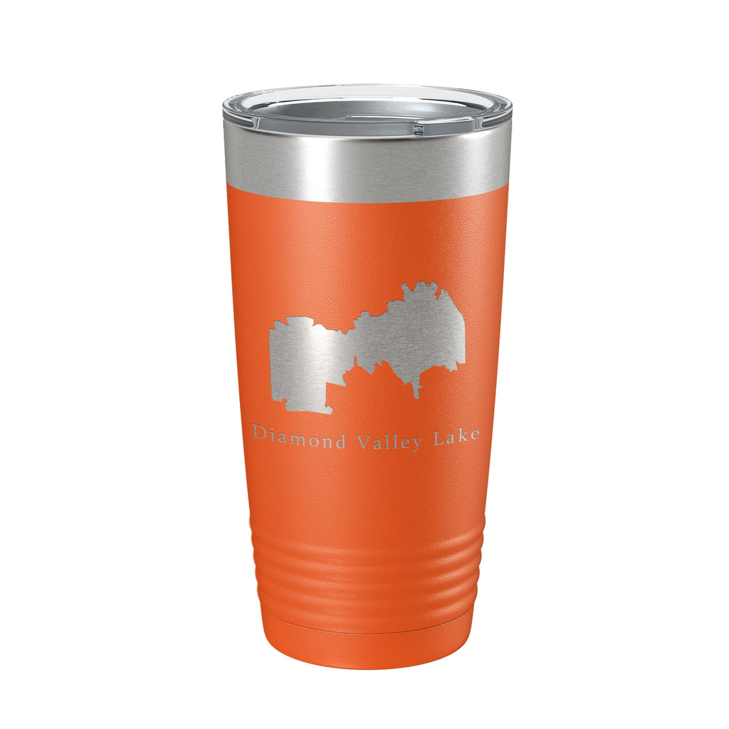 Diamond Valley Lake Map Tumbler Travel Mug Insulated Laser Engraved Coffee Cup California 20 oz
