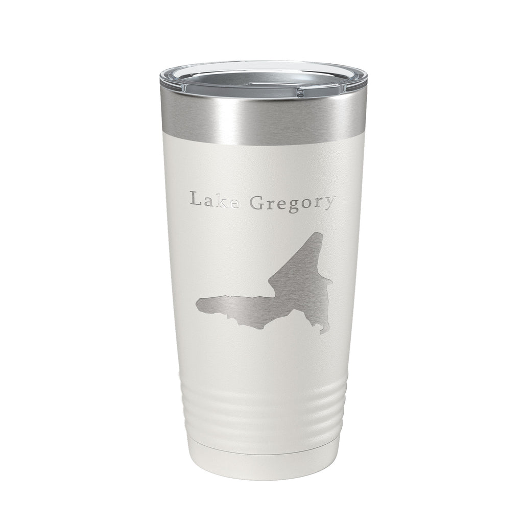 Lake Gregory Map Tumbler Travel Mug Insulated Laser Engraved Coffee Cup California 20 oz
