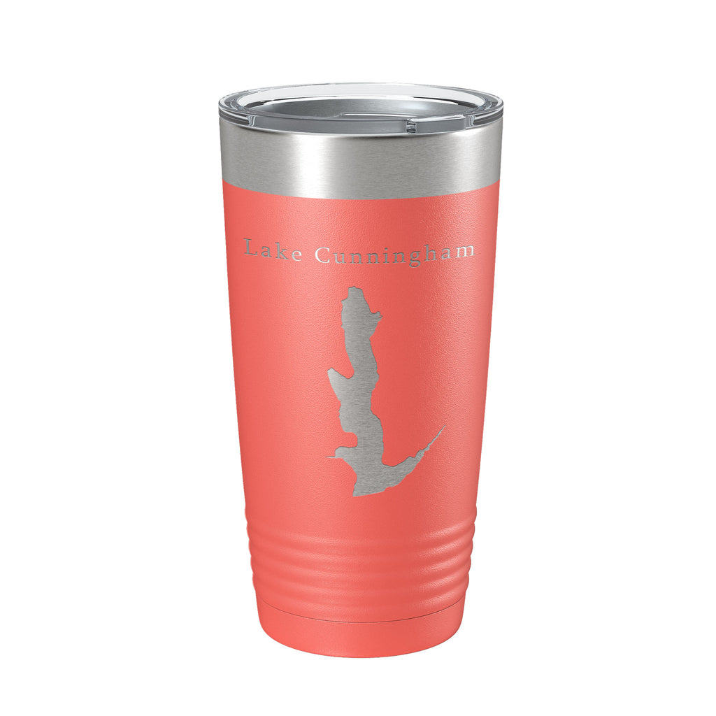 Lake Glenn Cunningham Map Tumbler Travel Mug Insulated Laser Engraved Coffee Cup Nebraska 20 oz