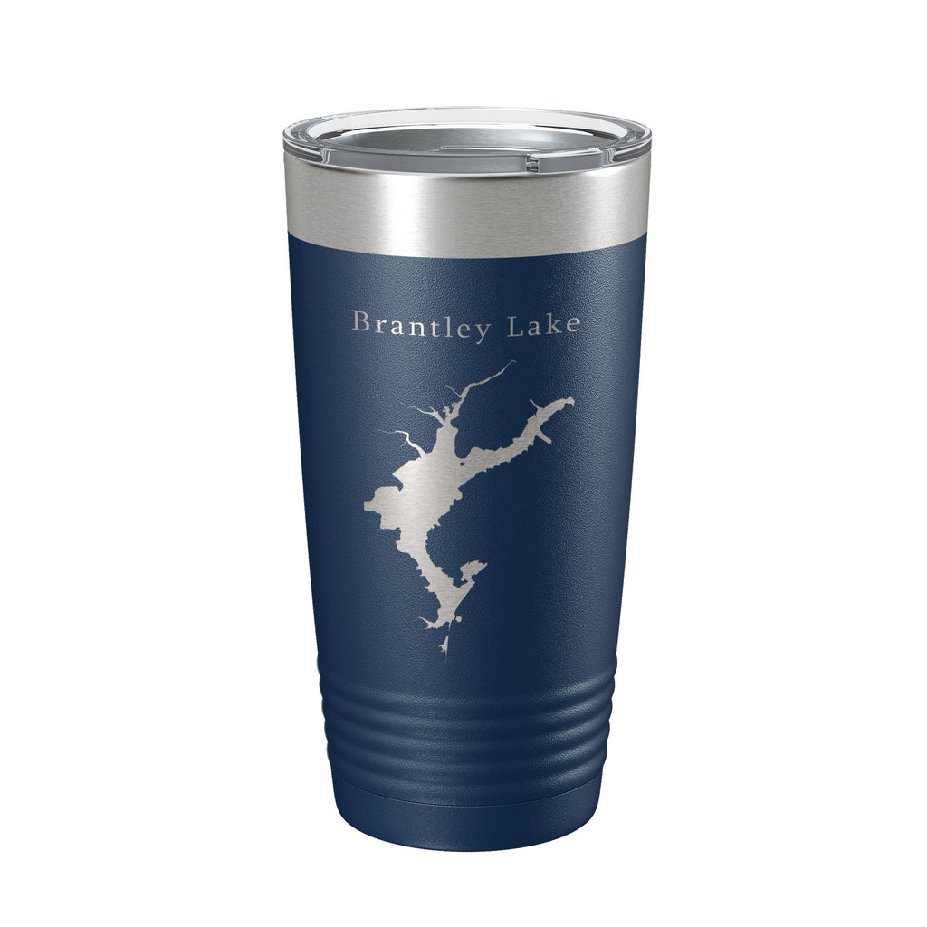 Brantley Lake Map Tumbler Travel Mug Insulated Laser Engraved Coffee Cup New Mexico 20 oz