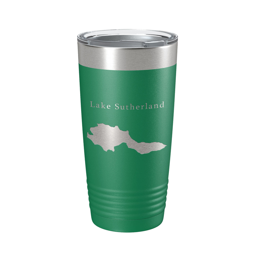 Lake Sutherland Map Tumbler Travel Mug Insulated Laser Engraved Coffee Cup Washington 20 oz