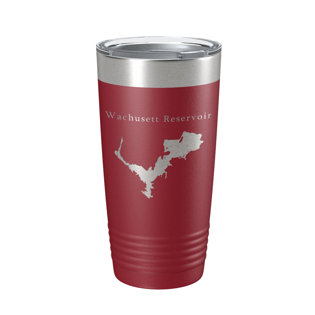 Wachusett Reservoir Tumbler Lake Map Travel Mug Insulated Laser Engraved Coffee Cup Massachusetts 20 oz