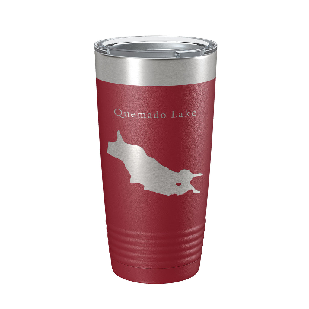 Quemado Lake Map Tumbler Travel Mug Insulated Laser Engraved Coffee Cup New Mexico 20 oz