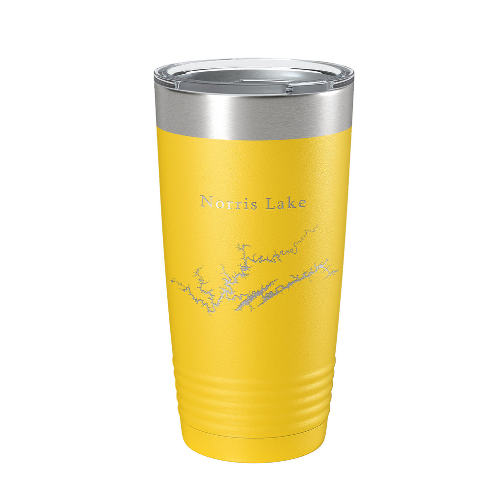Norris Lake Map Tumbler Travel Mug Insulated Laser Engraved Coffee Cup Tennessee 20 oz