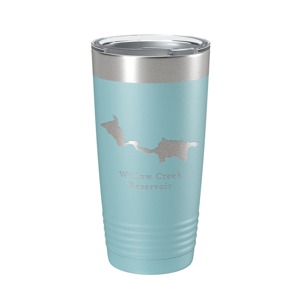 Willow Creek Reservoir Arapaho Tumbler Lake Map Travel Mug Insulated Laser Engraved Coffee Cup Colorado 20 oz