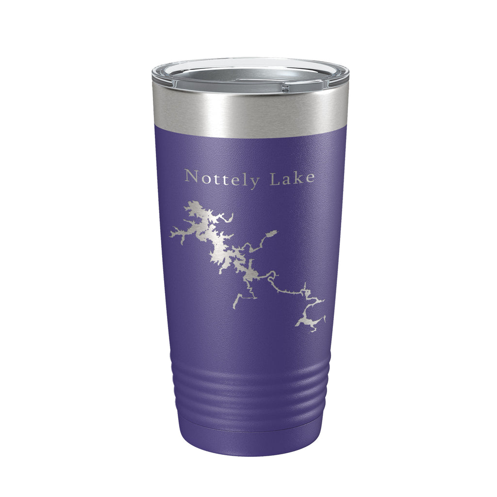 Nottely Lake Map Tumbler Travel Mug Insulated Laser Engraved Coffee Cup Georgia 20 oz