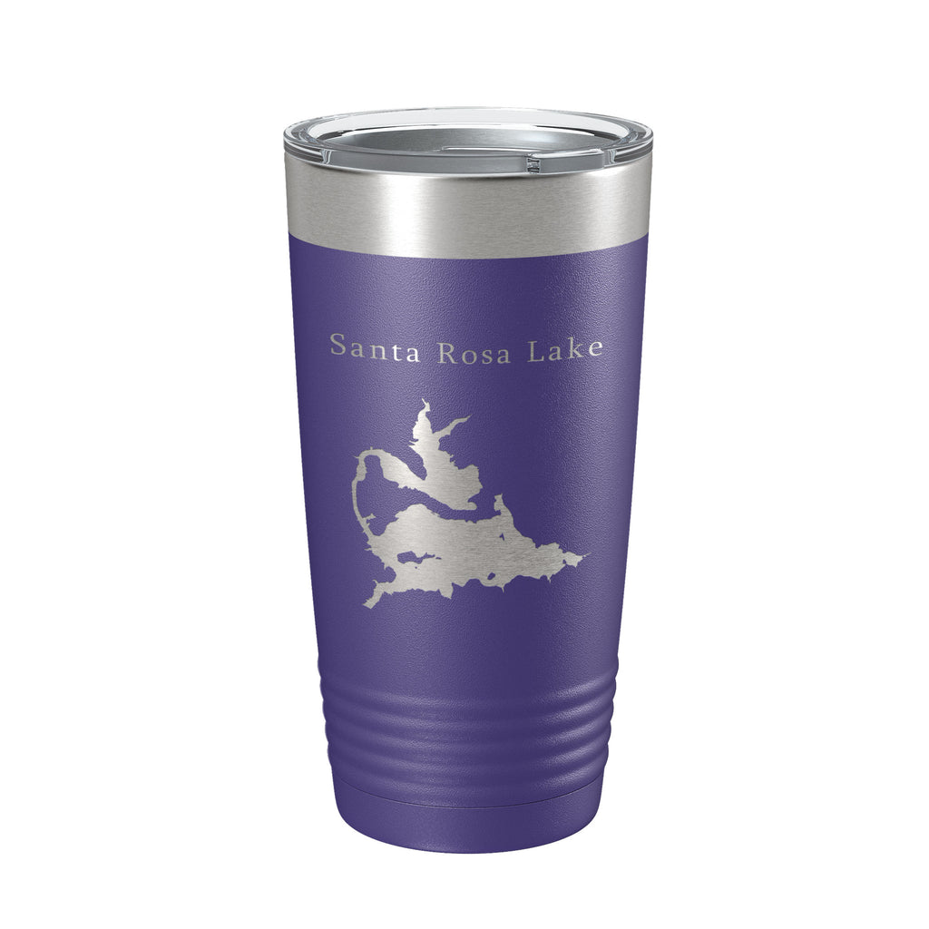 Santa Rosa Lake Map Tumbler Travel Mug Insulated Laser Engraved Coffee Cup New Mexico 20 oz