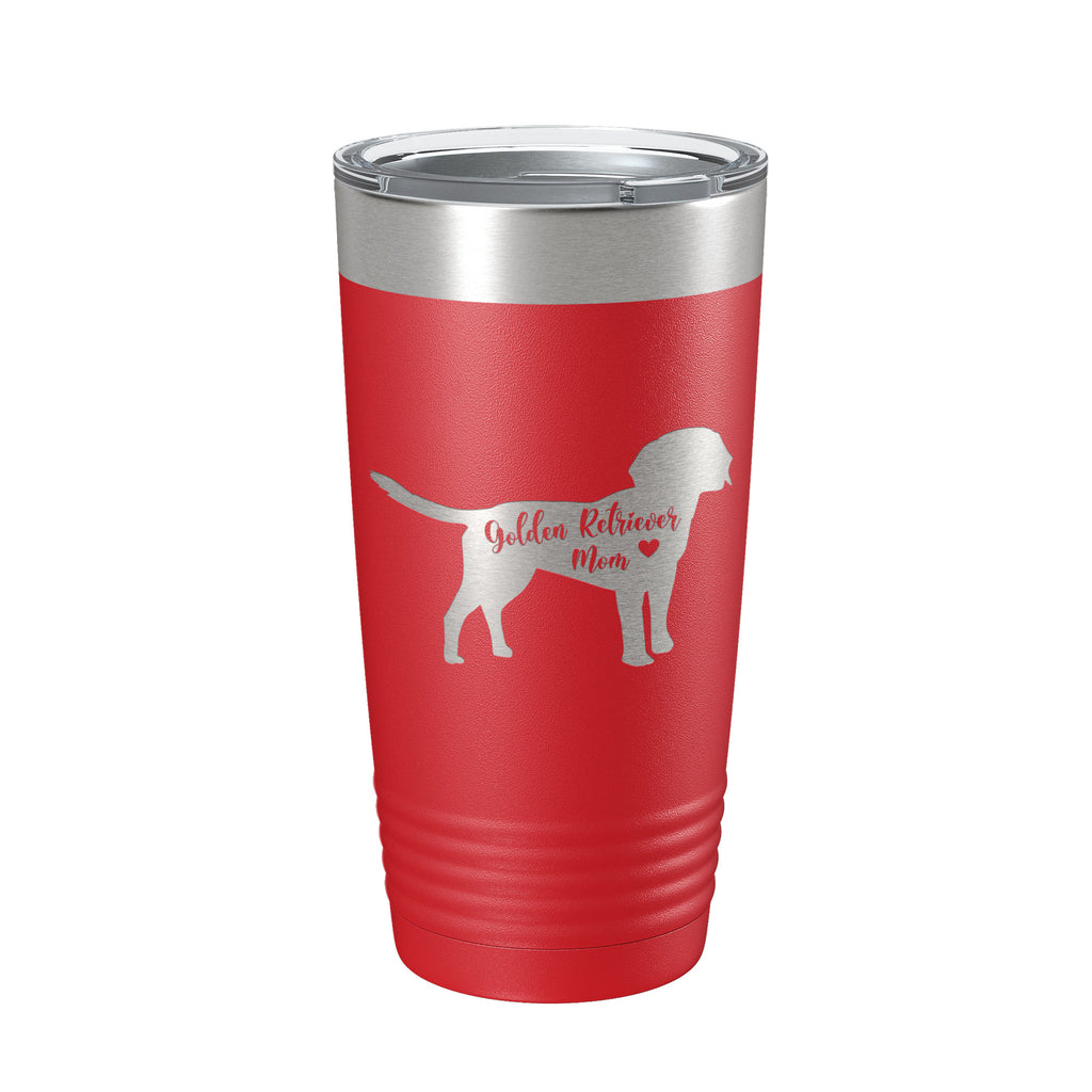 Golden Retriever Mom Tumbler Dog Travel Mug Gift Insulated Laser Engraved Coffee Cup 20 oz