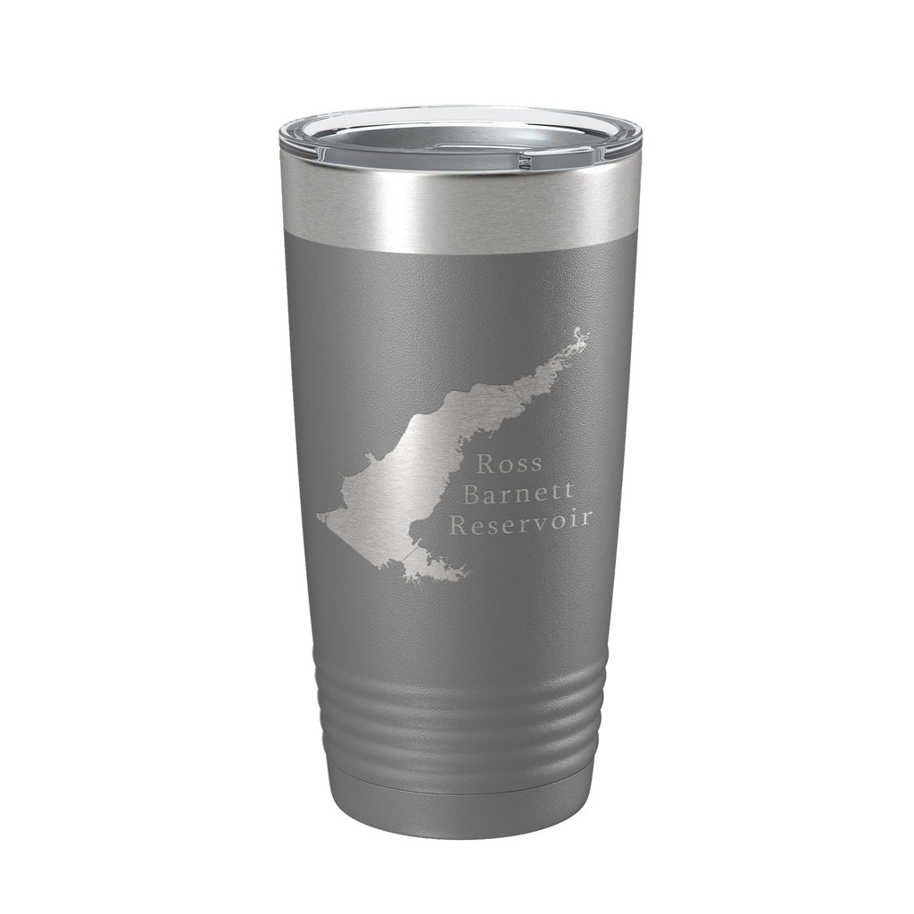Ross R Barnett Reservoir The Rez Tumbler Lake Map Travel Mug Insulated Laser Engraved Coffee Cup Mississippi 20 oz