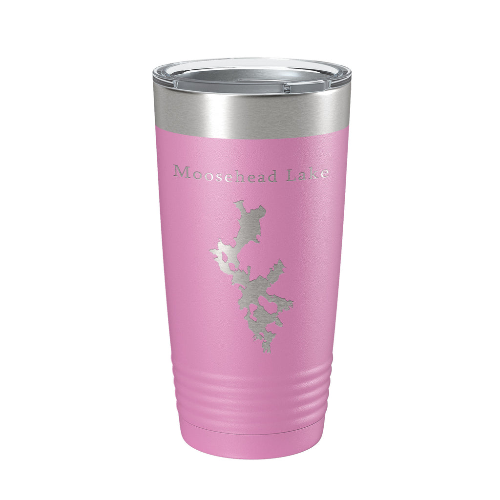 Moosehead Lake Map Tumbler Travel Mug Insulated Laser Engraved Coffee Cup Maine 20 oz