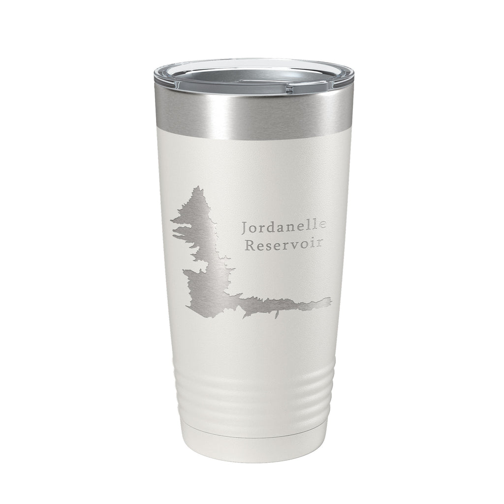 Jordanelle Reservoir Tumbler Lake Map Travel Mug Insulated Laser Engraved Coffee Cup Utah 20 oz