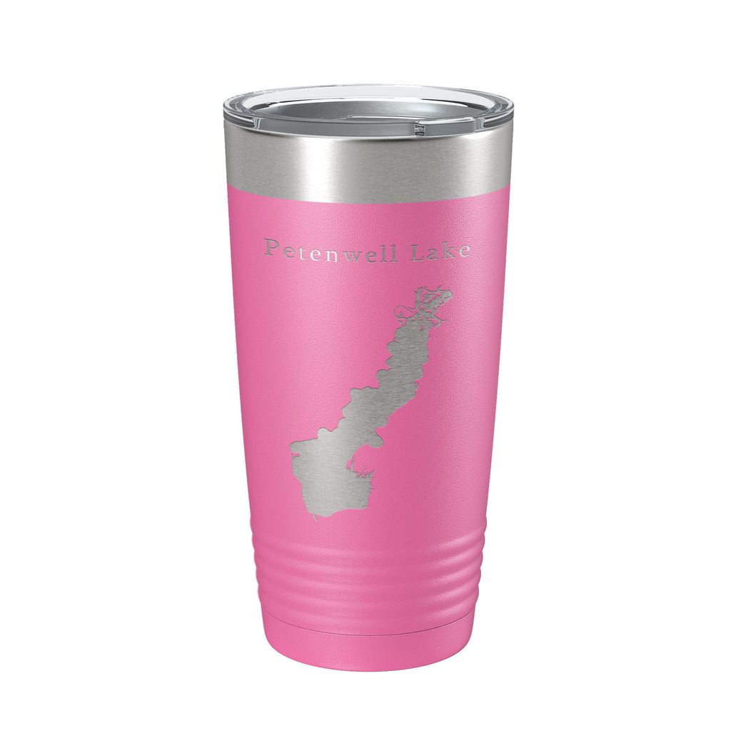 Petenwell Lake Map Tumbler Travel Mug Insulated Laser Engraved Coffee Cup Wisconsin 20 oz
