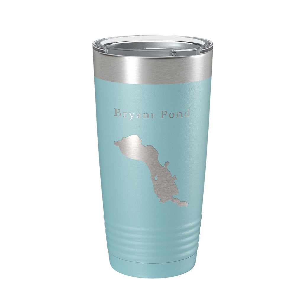 Bryant Pond Lake Christopher Map Tumbler Travel Mug Insulated Laser Engraved Coffee Cup Maine 20 oz