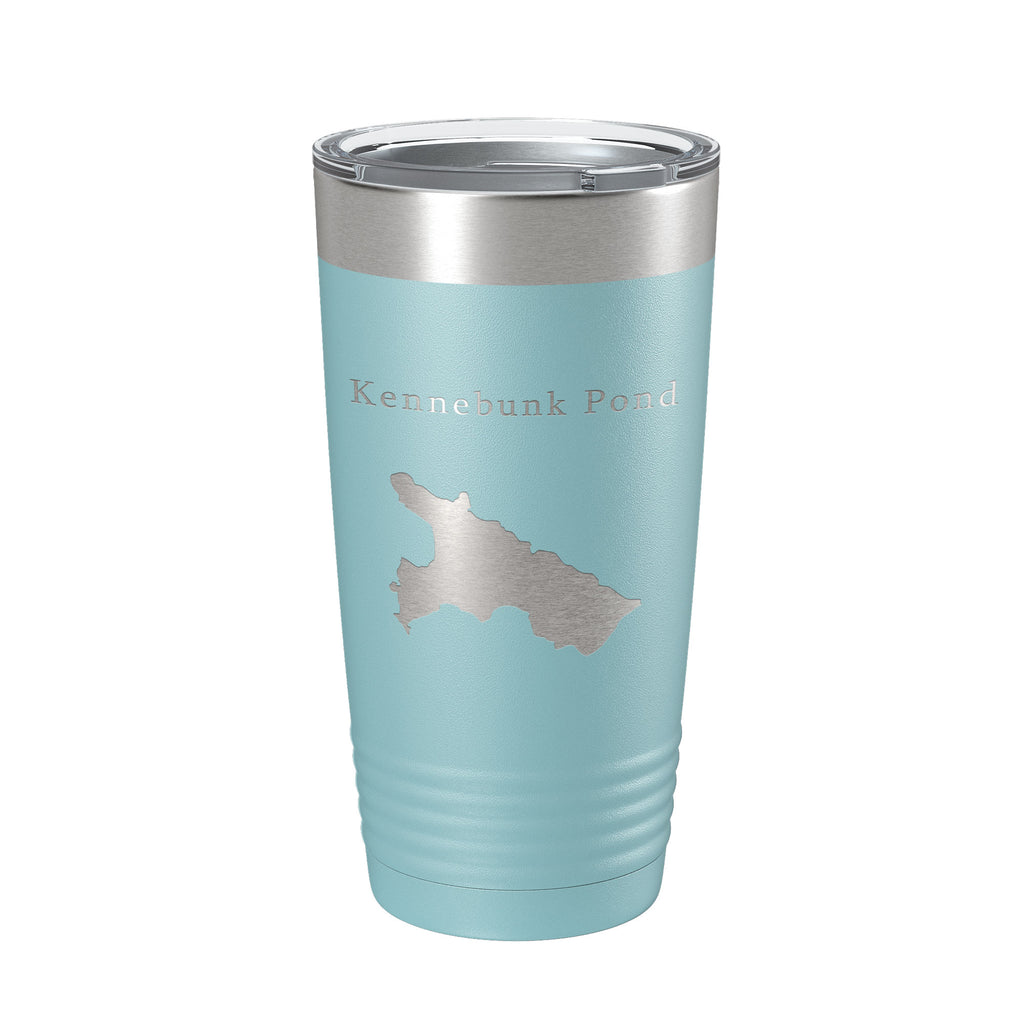 Kennebunk Pond Tumbler Lake Map Travel Mug Insulated Laser Engraved Coffee Cup Maine 20 oz