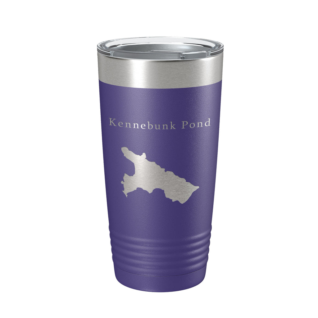 Kennebunk Pond Tumbler Lake Map Travel Mug Insulated Laser Engraved Coffee Cup Maine 20 oz