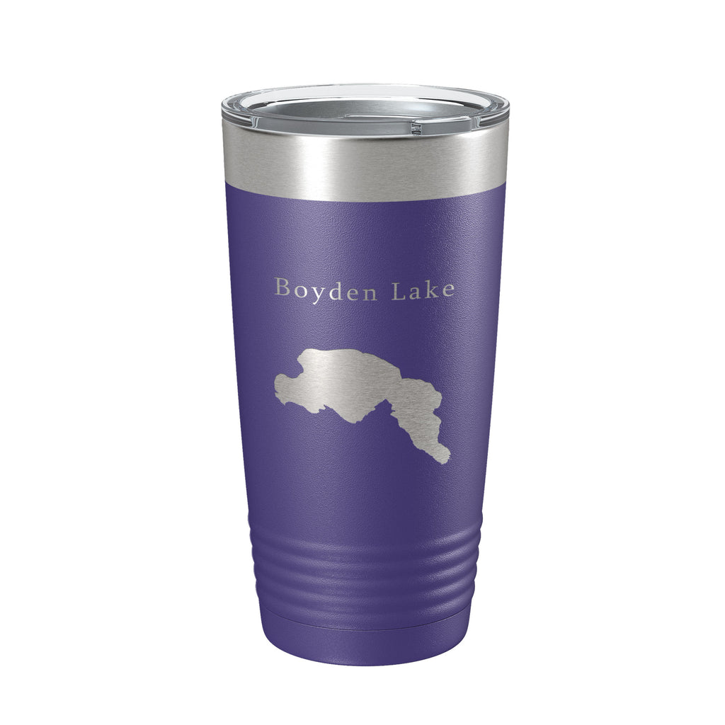 Boyden Lake Map Tumbler Travel Mug Insulated Laser Engraved Coffee Cup Maine 20 oz