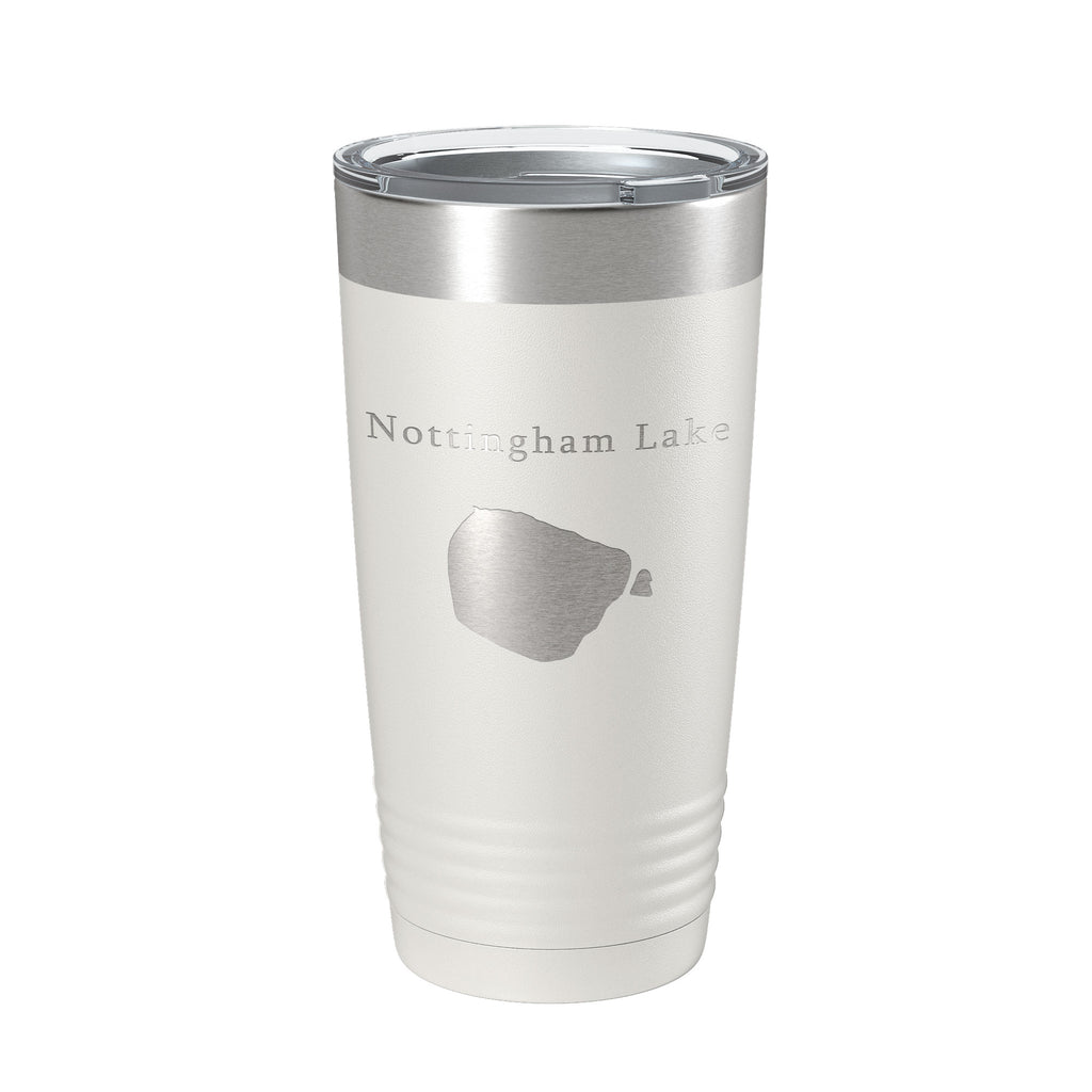 Nottingham Lake Map Tumbler Travel Mug Insulated Laser Engraved Coffee Cup Colorado 20 oz