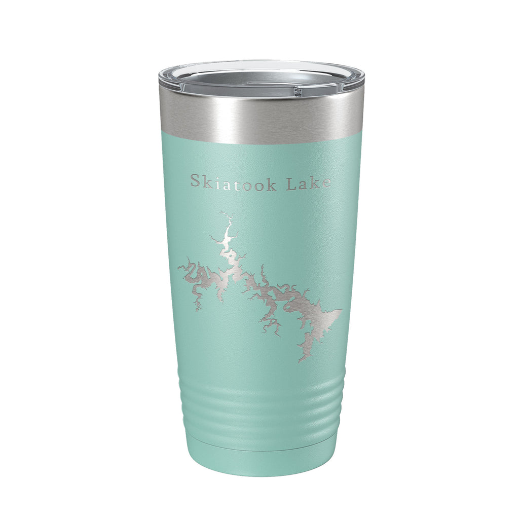 Skiatook Lake Map Tumbler Travel Mug Insulated Laser Engraved Coffee Cup Oklahoma 20 oz