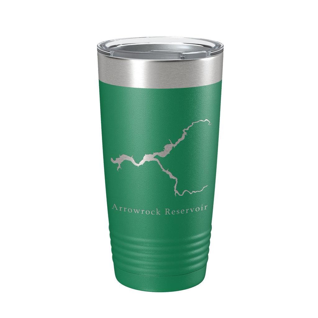 Arrowrock Reservoir Tumbler Lake Map Travel Mug Insulated Laser Engraved Coffee Cup Boise River Idaho 20 oz