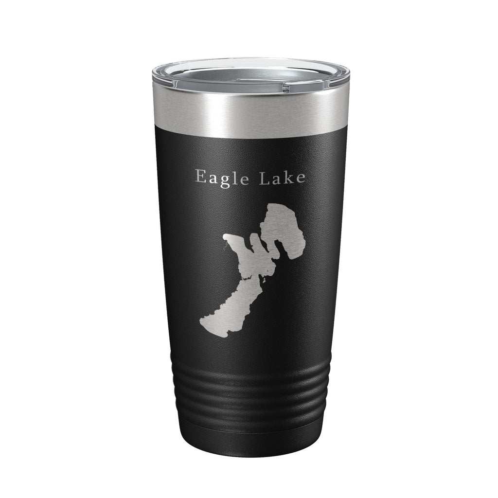 Eagle Lake Map Tumbler Travel Mug Insulated Laser Engraved Coffee Cup California 20 oz