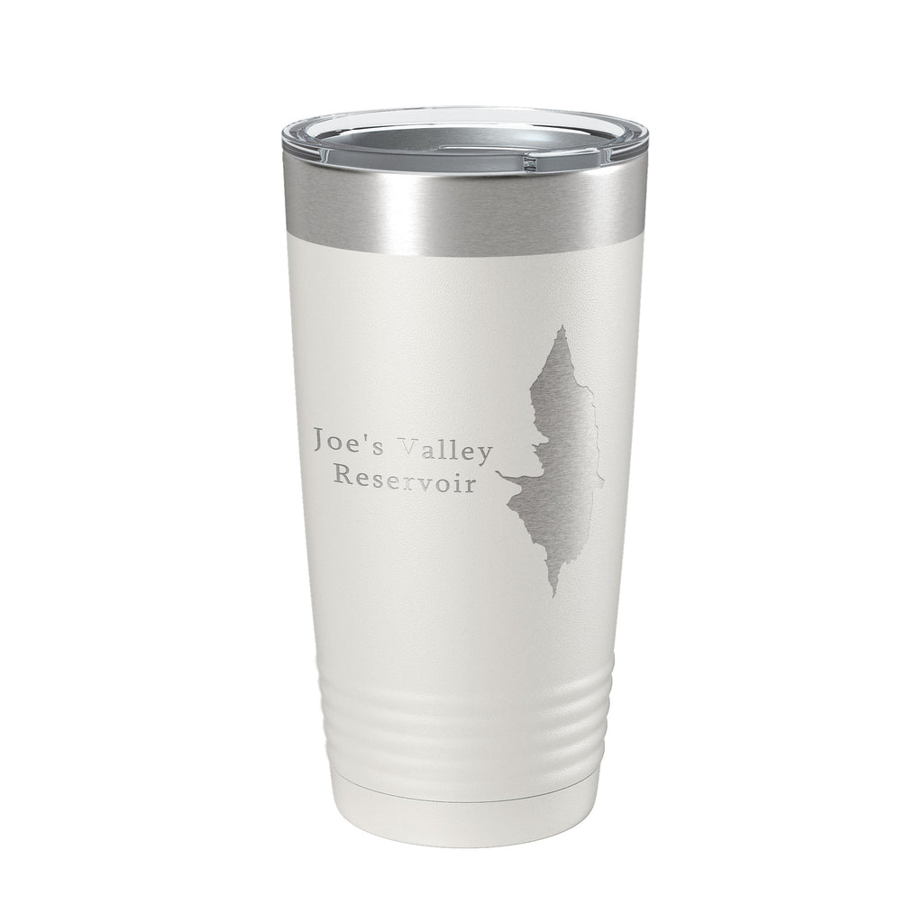 Joe's Valley Reservoir Tumbler Lake Map Travel Mug Insulated Laser Engraved Coffee Cup Utah 20 oz