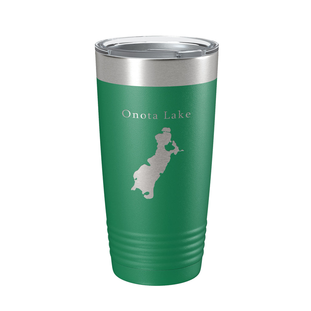 Onota Lake Map Tumbler Travel Mug Insulated Laser Engraved Coffee Cup Massachusetts 20 oz