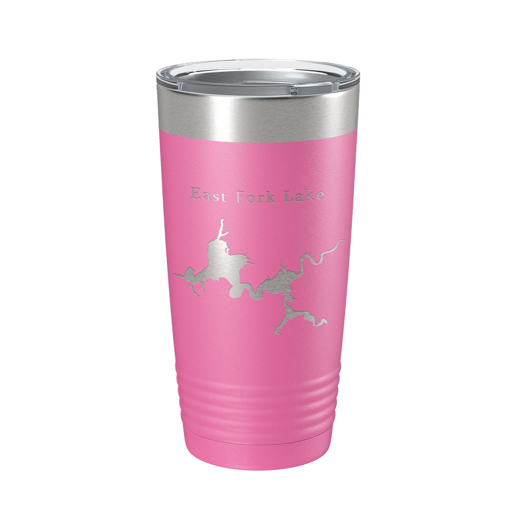 East Fork Lake Map Tumbler Travel Mug Insulated Laser Engraved Coffee Cup Ohio 20 oz