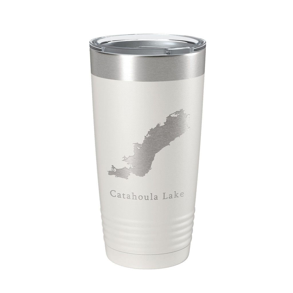 Catahoula Lake Map Tumbler Travel Mug Insulated Laser Engraved Coffee Cup Louisiana 20 oz