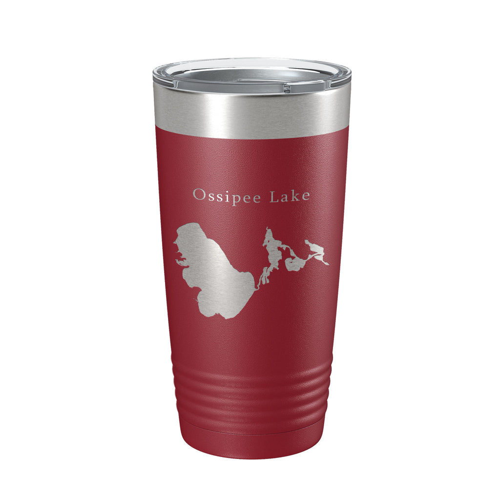 Ossipee Lake Map Tumbler Travel Mug Insulated Laser Engraved Coffee Cup New Hampshire 20 oz