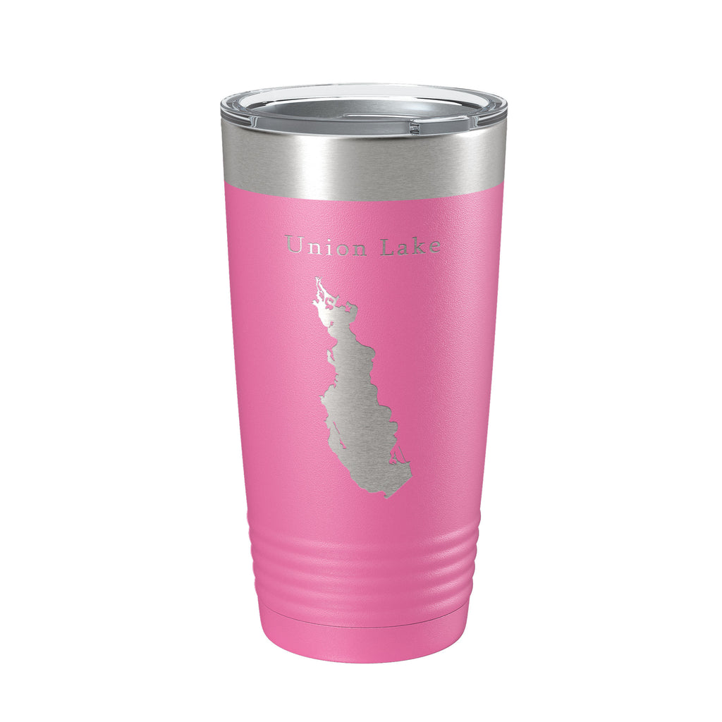 Union Lake Map Tumbler Travel Mug Insulated Laser Engraved Coffee Cup New Jersey 20 oz