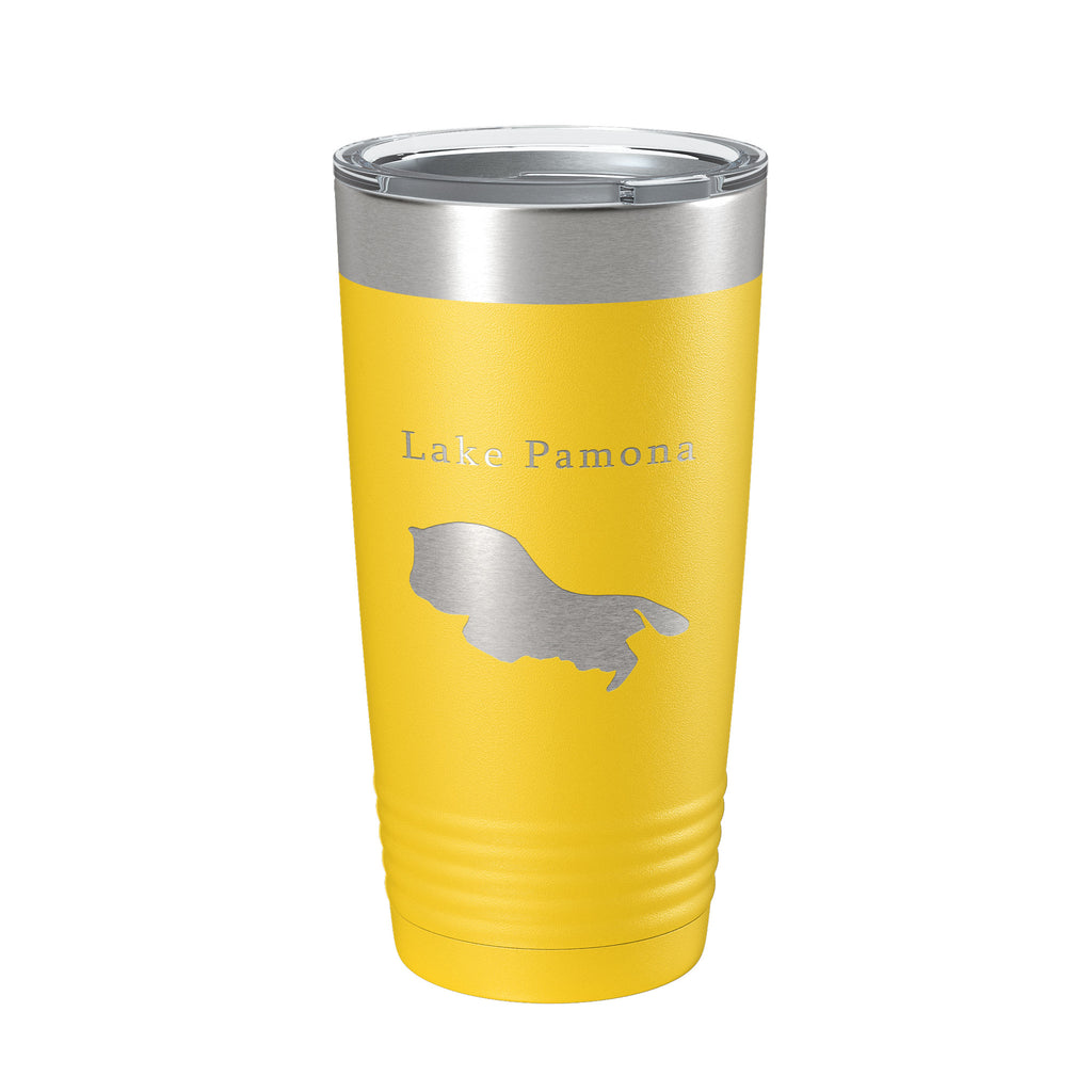 Lake Pamona Map Tumbler Travel Mug Insulated Laser Engraved Coffee Cup Georgia 20 oz