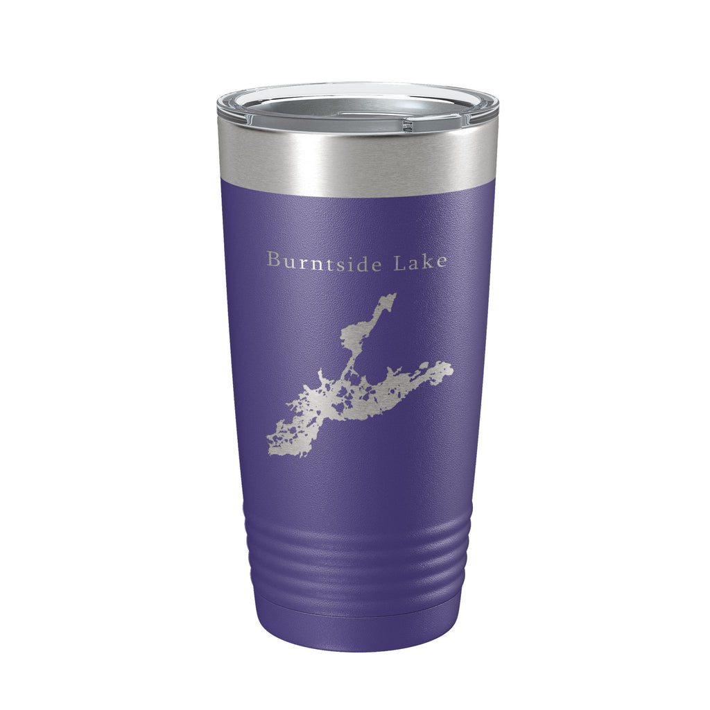 Burntside Lake Map Tumbler Travel Mug Insulated Laser Engraved Coffee Cup Minnesota 20 oz