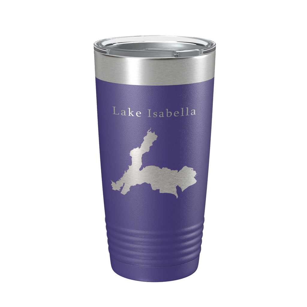 Lake Isabella Map Tumbler Travel Mug Insulated Laser Engraved Coffee Cup California 20 oz