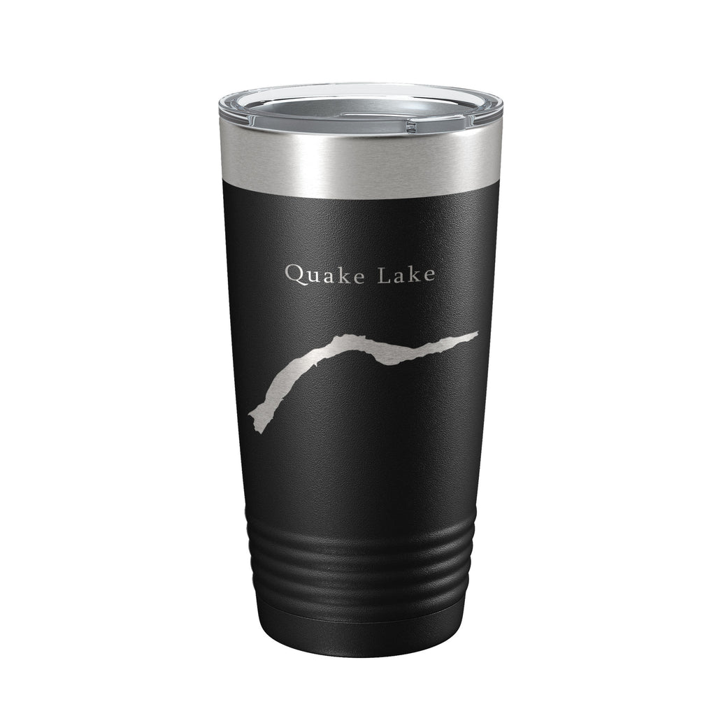 Quake Lake Earthquake Map Tumbler Travel Mug Insulated Laser Engraved Coffee Cup Montana 20 oz
